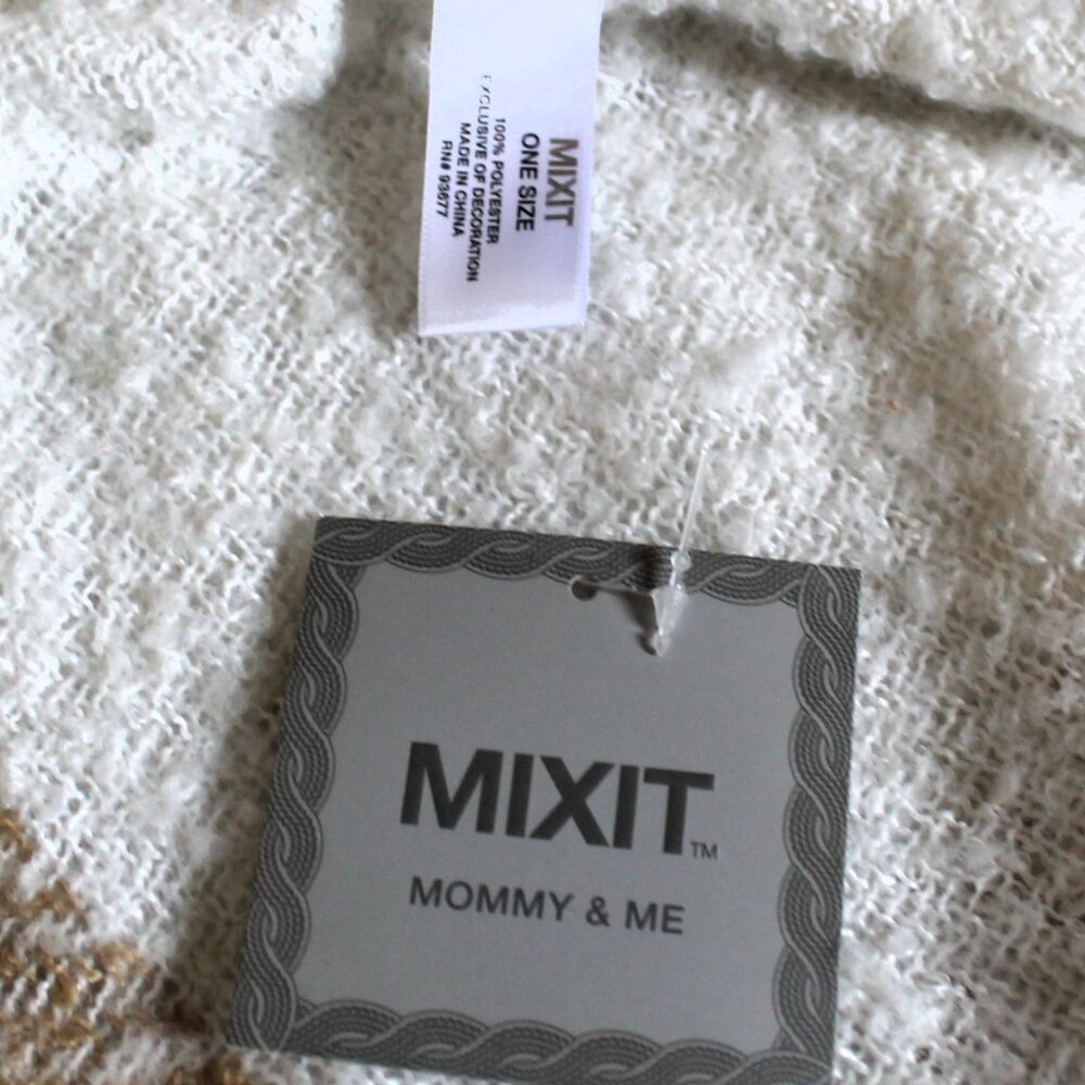 JCP Mixit Mommy & Me "Let's Snuggle" Shoulder Wrap, Shawl, One Size, NWT - Picture 6 of 7